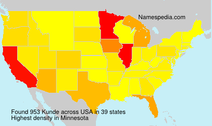 Surname Kunde in USA