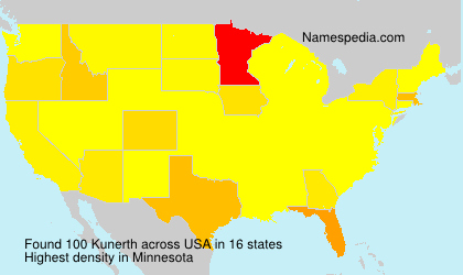 Surname Kunerth in USA Surname Kunerth in USA