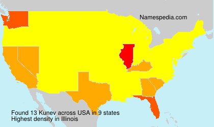 Surname Kunev in USA Surname Kunev in USA