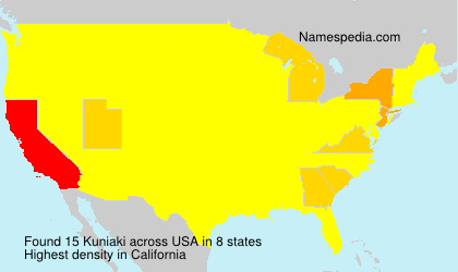 Surname Kuniaki in USA