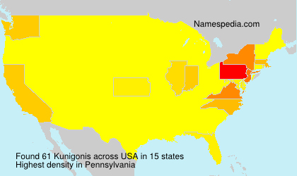 Surname Kunigonis in USA Surname Kunigonis in USA