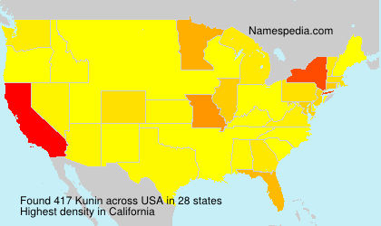 Surname Kunin in USA Surname Kunin in USA