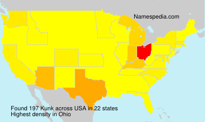 Surname Kunk in USA Surname Kunk in USA