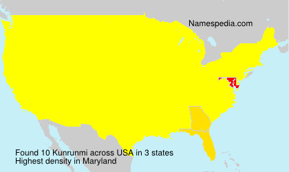 Surname Kunrunmi in USA Surname Kunrunmi in USA