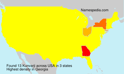Surname Kunvarji in USA Surname Kunvarji in USA