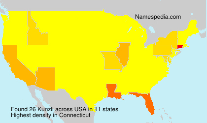 Surname Kunzli in USA Surname Kunzli in USA