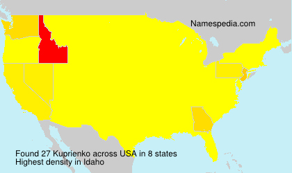 Surname Kuprienko in USA Surname Kuprienko in USA