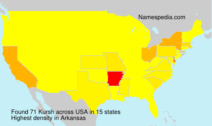 Surname Kursh in USA Surname Kursh in USA
