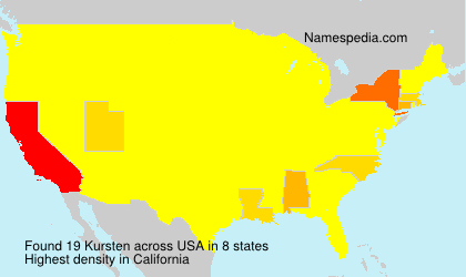 Surname Kursten in USA Surname Kursten in USA
