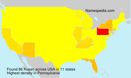 Surname Kusen in USA Surname Kusen in USA
