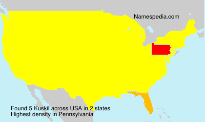 Surname Kuskil in USA