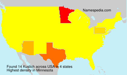Surname Kuslich in USA Surname Kuslich in USA