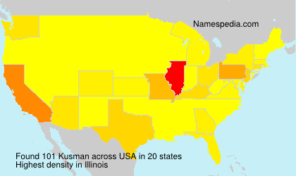 Surname Kusman in USA Surname Kusman in USA