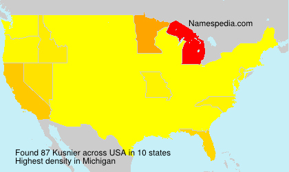 Surname Kusnier in USA