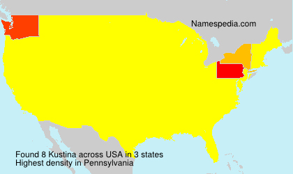 Surname Kustina in USA Surname Kustina in USA
