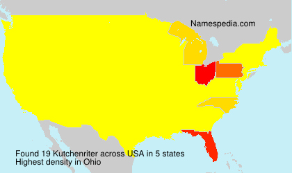 Surname Kutchenriter in USA Surname Kutchenriter in USA
