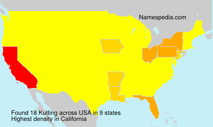 Surname Kutting in USA Surname Kutting in USA