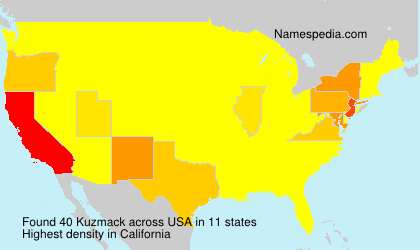 Surname Kuzmack in USA Surname Kuzmack in USA