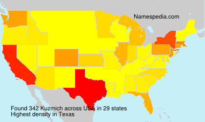Surname Kuzmich in USA Surname Kuzmich in USA