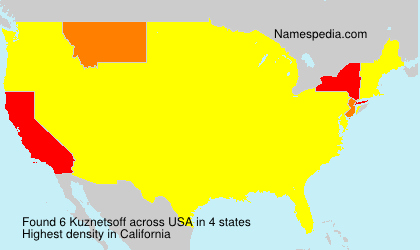Surname Kuznetsoff in USA Surname Kuznetsoff in USA