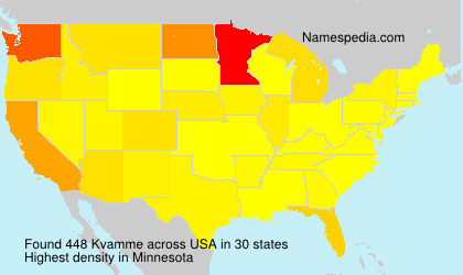 Surname Kvamme in USA Surname Kvamme in USA