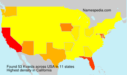 Surname Kvarda in USA Surname Kvarda in USA