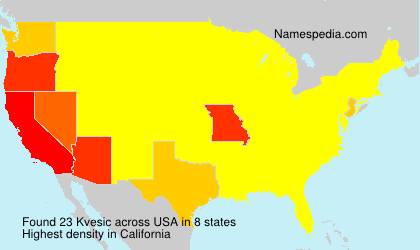 Surname Kvesic in USA Surname Kvesic in USA