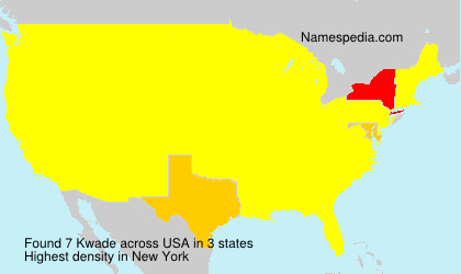 Surname Kwade in USA