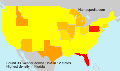 Surname Kwader in USA Surname Kwader in USA