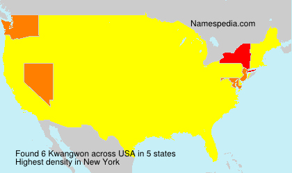 Surname Kwangwon in USA Surname Kwangwon in USA