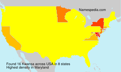 Surname Kwansa in USA Surname Kwansa in USA