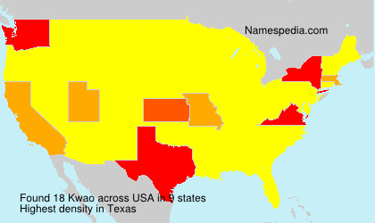 Surname Kwao in USA