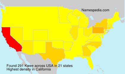 Surname Kwee in USA Surname Kwee in USA
