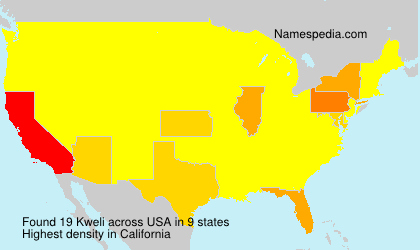 Surname Kweli in USA Surname Kweli in USA