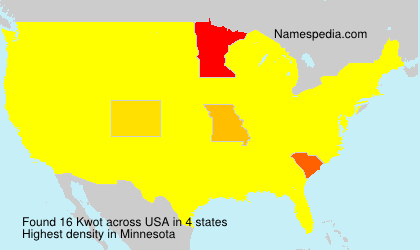 Surname Kwot in USA Surname Kwot in USA