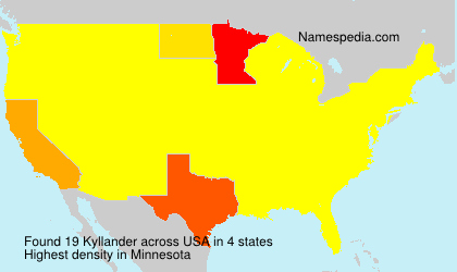 Surname Kyllander in USA Surname Kyllander in USA