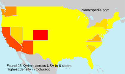 Surname Kyrimis in USA Surname Kyrimis in USA