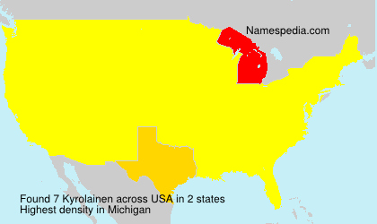 Surname Kyrolainen in USA Surname Kyrolainen in USA