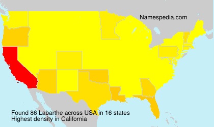 Surname Labarthe in USA Surname Labarthe in USA