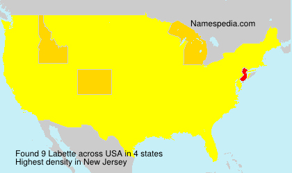 Surname Labette in USA Surname Labette in USA