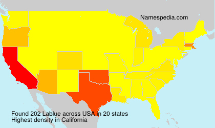 Surname Lablue in USA Surname Lablue in USA