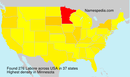 Surname Labore in USA Surname Labore in USA