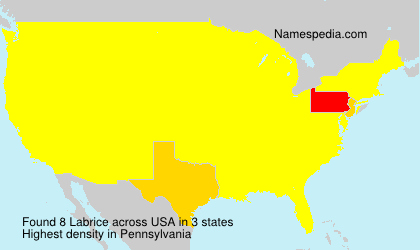 Surname Labrice in USA Surname Labrice in USA