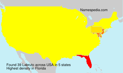 Surname Labruto in USA Surname Labruto in USA