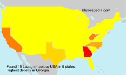 Surname Lacagnin in USA