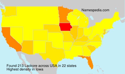 Surname Lackore in USA Surname Lackore in USA