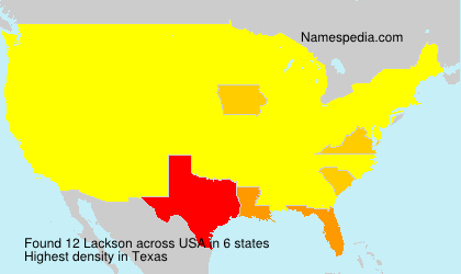Surname Lackson in USA Surname Lackson in USA
