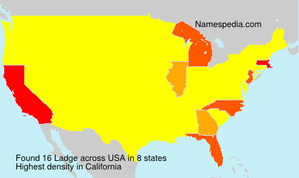 Surname Ladge in USA Surname Ladge in USA