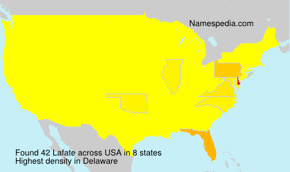 Surname Lafate in USA