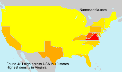 Surname Laign in USA